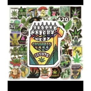 100 Fun Cannabis Sticker Collection